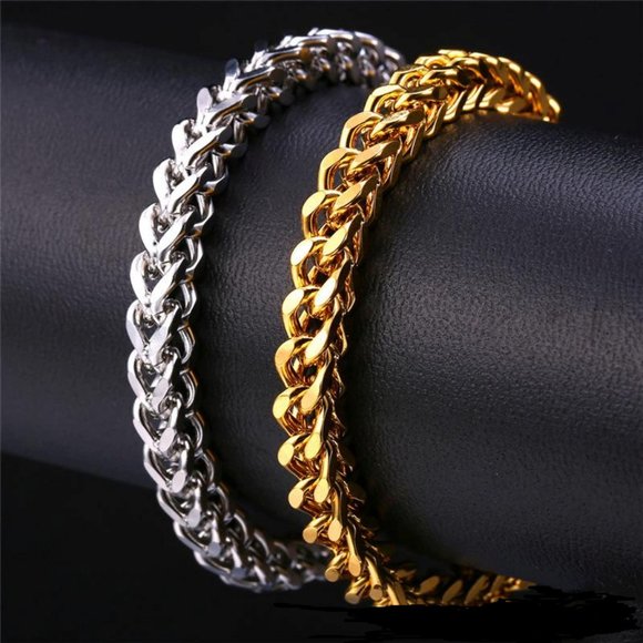 Stainless Steel Big Chunky Chain Bracelet - Picture 7 of 7
